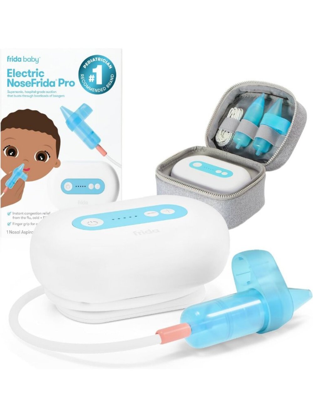 Electric Nasal Aspirator for Babies, Hospital-Grade Suction, Easy to Clean